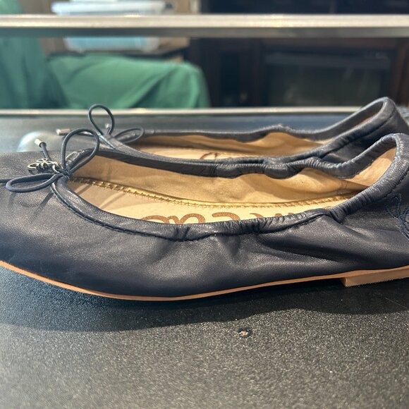 Sam Edelman Navy Felicia Leather Ballet Flats Size 7.5 - Picture 2 of 7